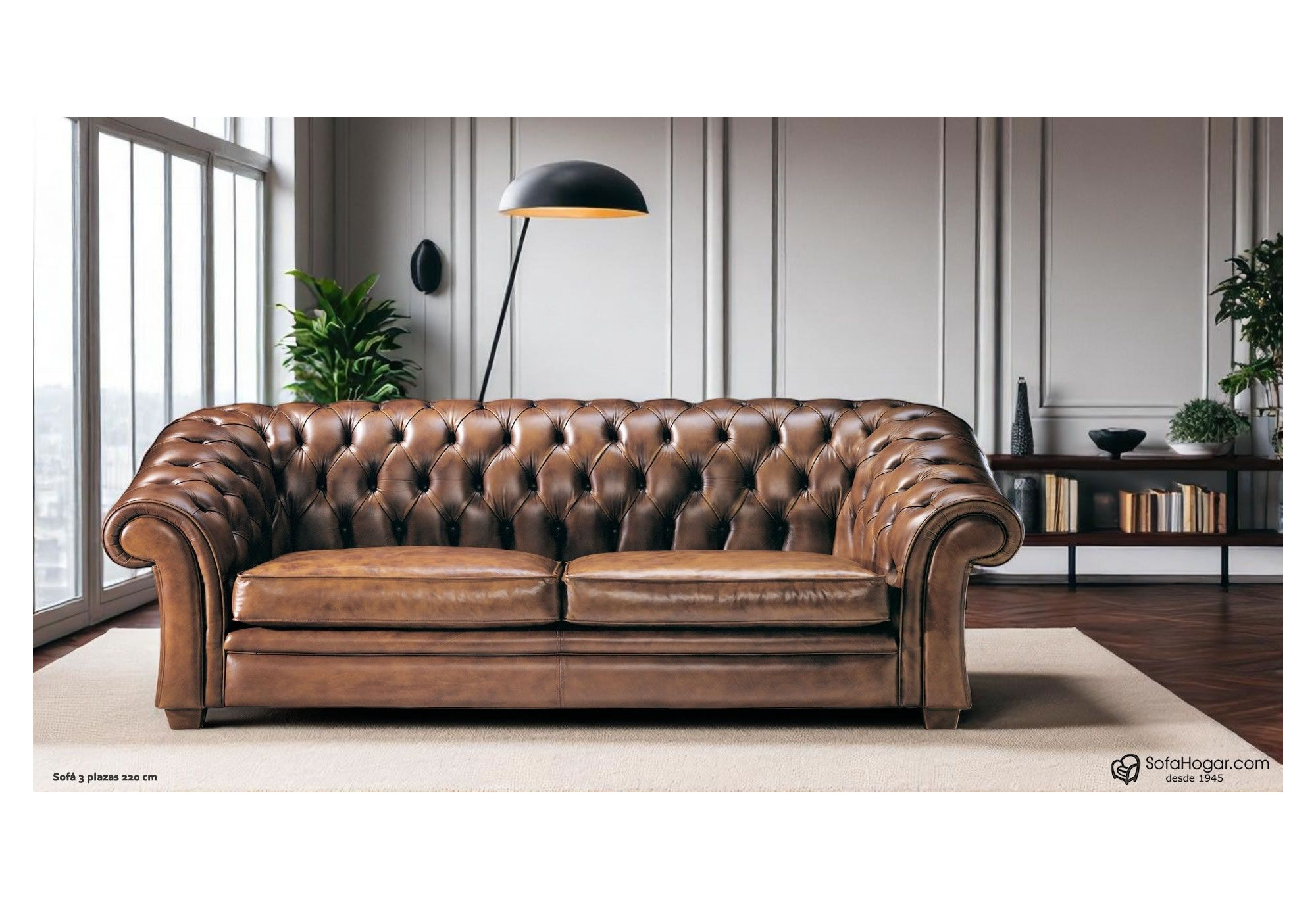 Sofá Chester 2 Plazas de Piel de Lujo al mejor precio