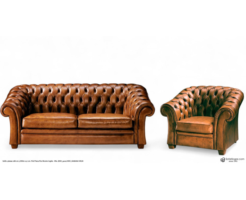 Sofá Chester 2 Plazas de Piel de Lujo al mejor precio