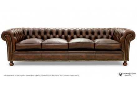 Sofá Piel Natural con Tachas Chester Bicolor Modelo KENSINGTON