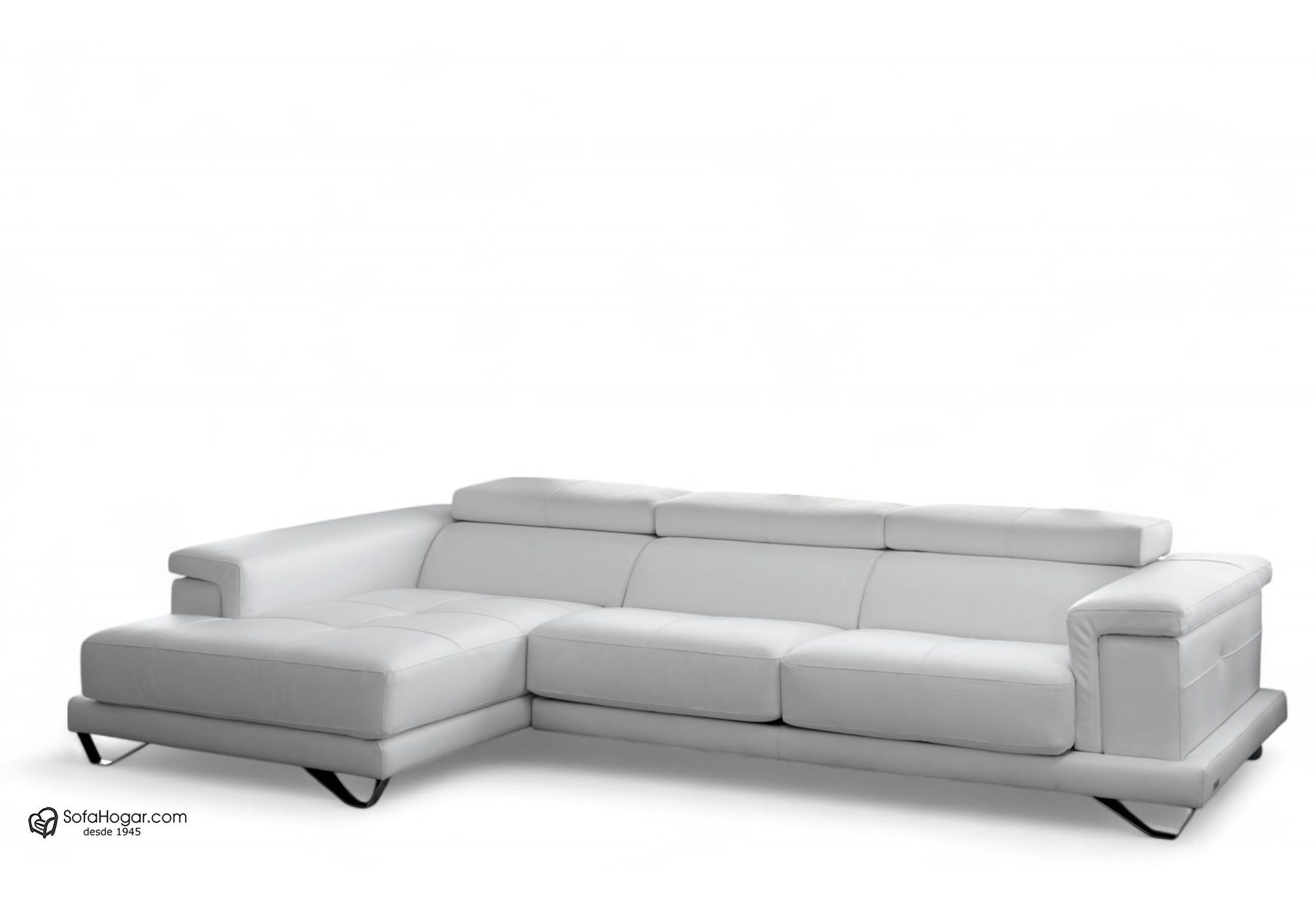 Sofá 4 plazas Piel Natural con ChaiseLongue LUXE