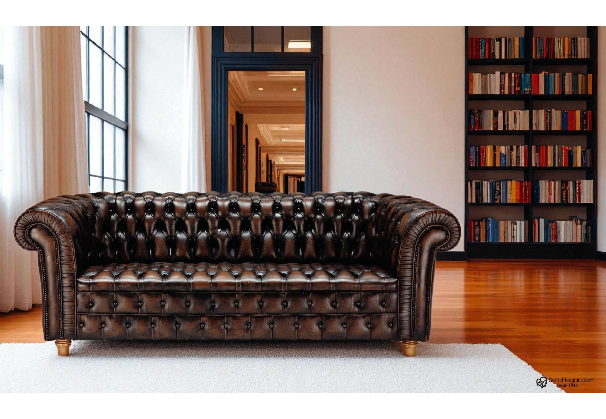 Sofá CHESTERFIELD de palacio capitoné con botones | Sofahogar