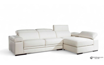 Chaise Longue Piel Natural asientos deslizantes GLORIO