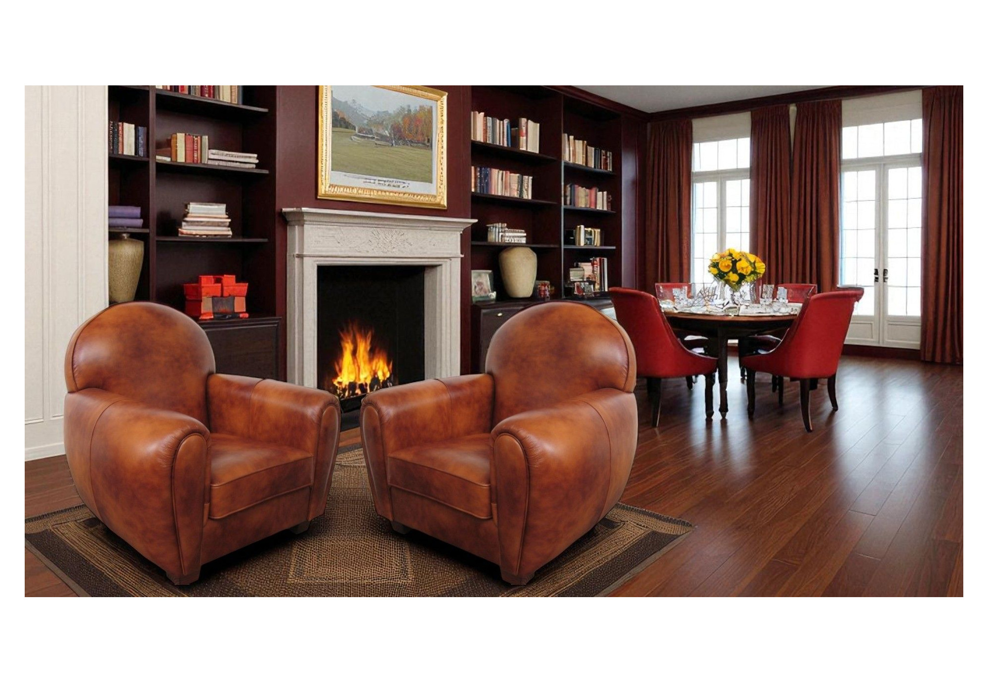 Butaca Club Estilo Parisino en Piel Natural – Modelo CLUB Hecho a Mano