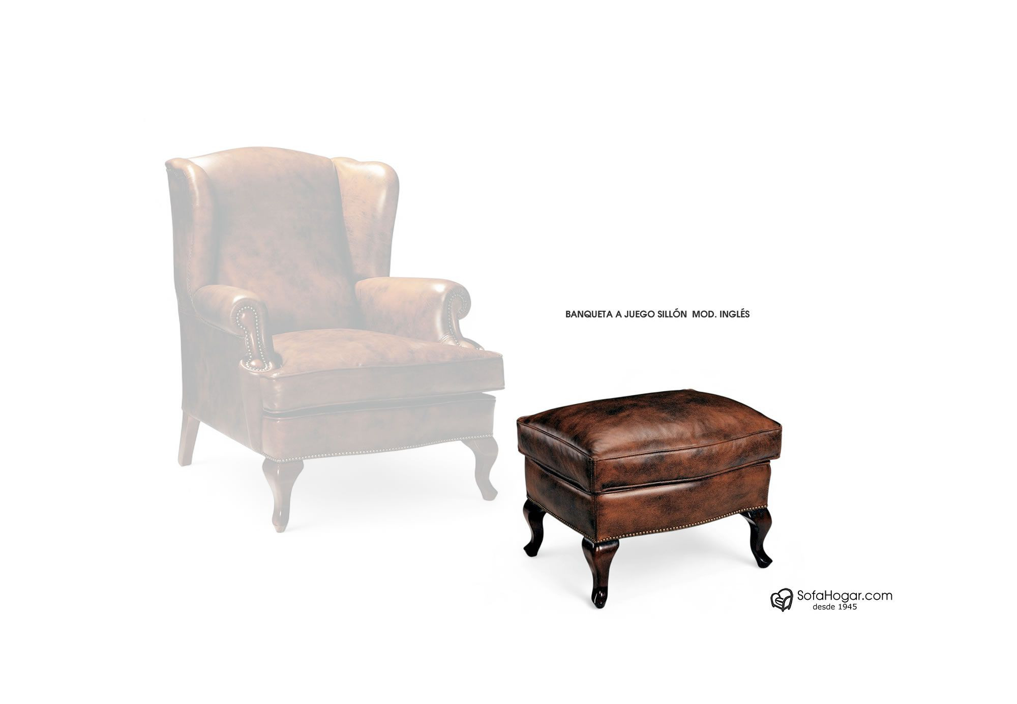 Sillón Orejero INGLÉS en piel natural – Artesano y elegante