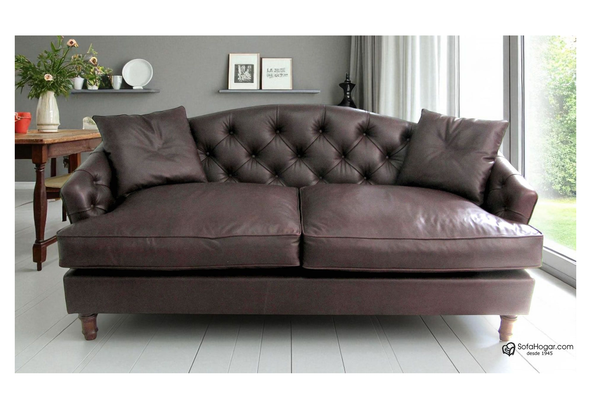 Sofá Piel Clásico Británico Estilo Chester - Modelo Amore.