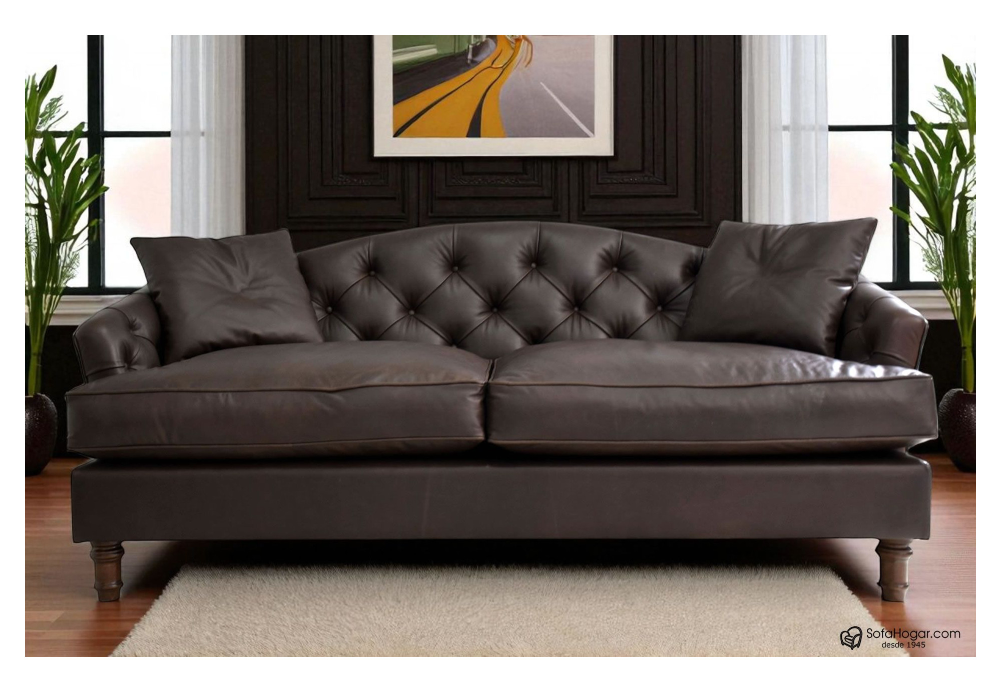 Sofá Piel Clásico Británico Estilo Chester - Modelo Amore.