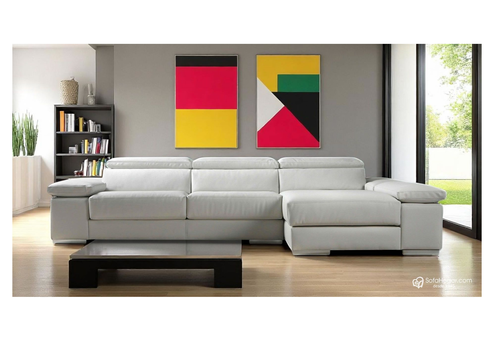 Chaise Longue Piel Natural Asientos Deslizantes y Reclinables