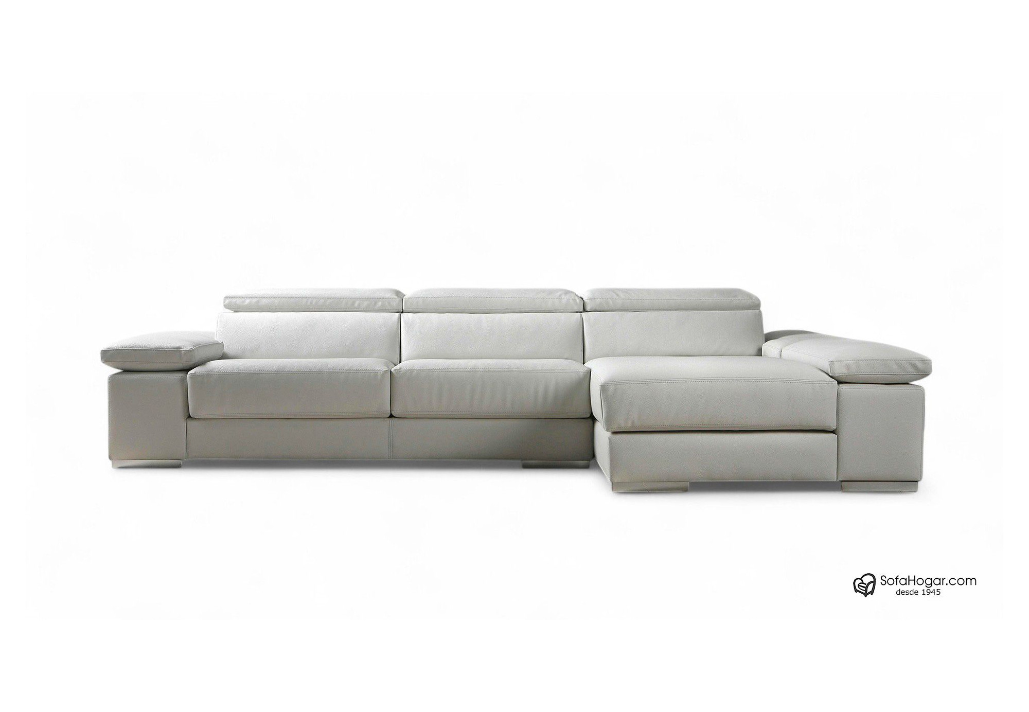Chaise Longue Piel Natural Asientos Deslizantes y Reclinables