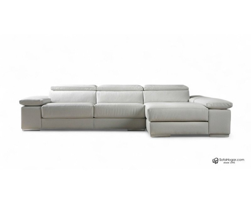 Chaise Longue Piel Natural Asientos Deslizantes y Reclinables