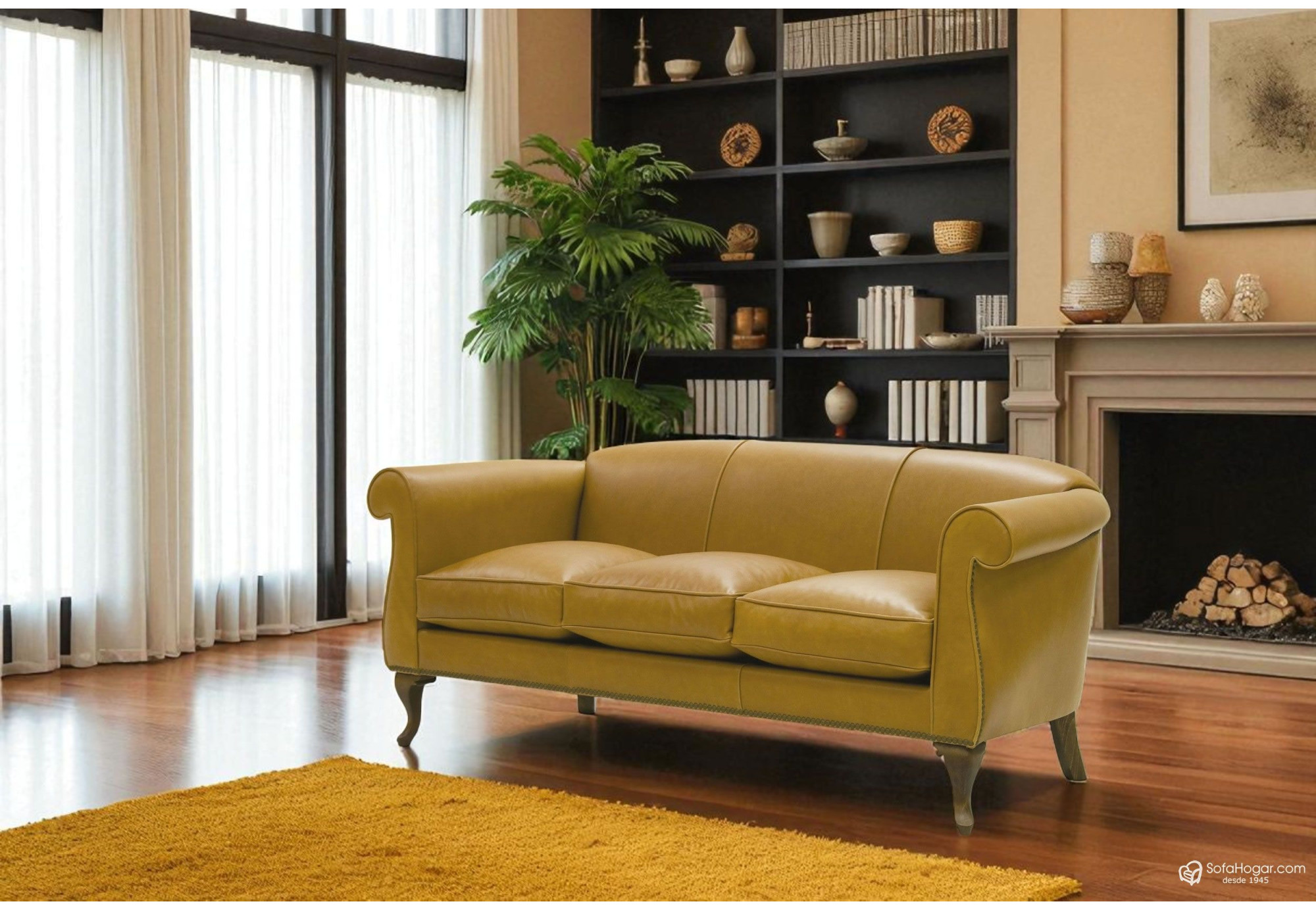 Sofá y sillón Valladolid en piel natural | Sofá y sillón de cuero