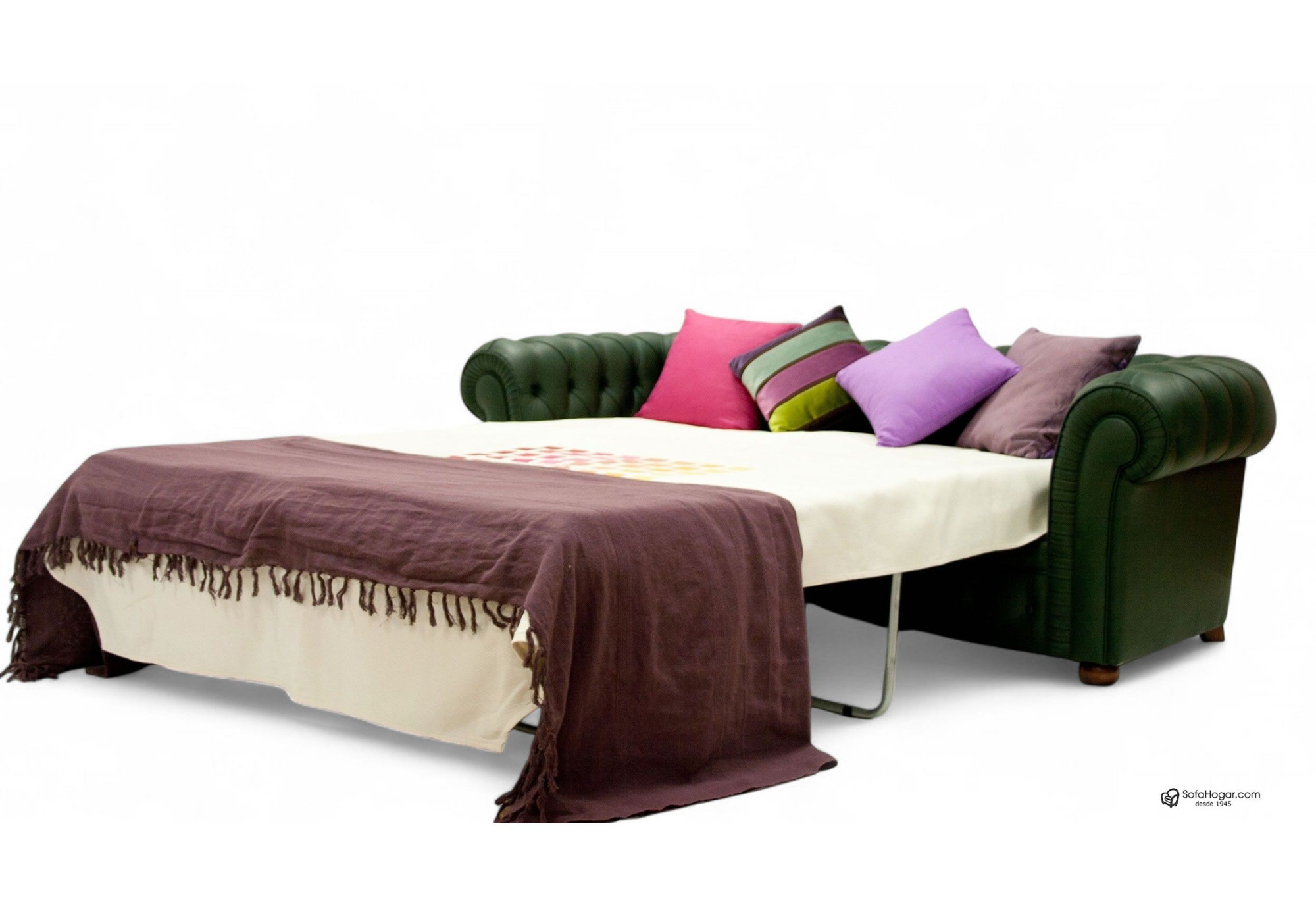 Sofá 3 plazas Chesterfield | Sofa cama de piel natural | Sofás de piel