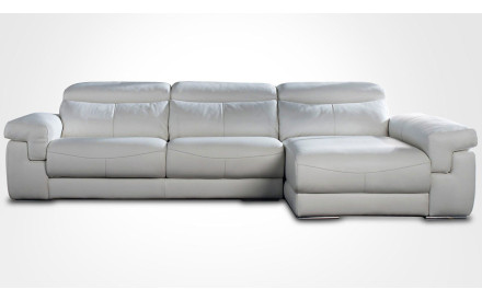 Sofas Chaise Longue Piel Autentica Genuina - Asientos Deslizantes