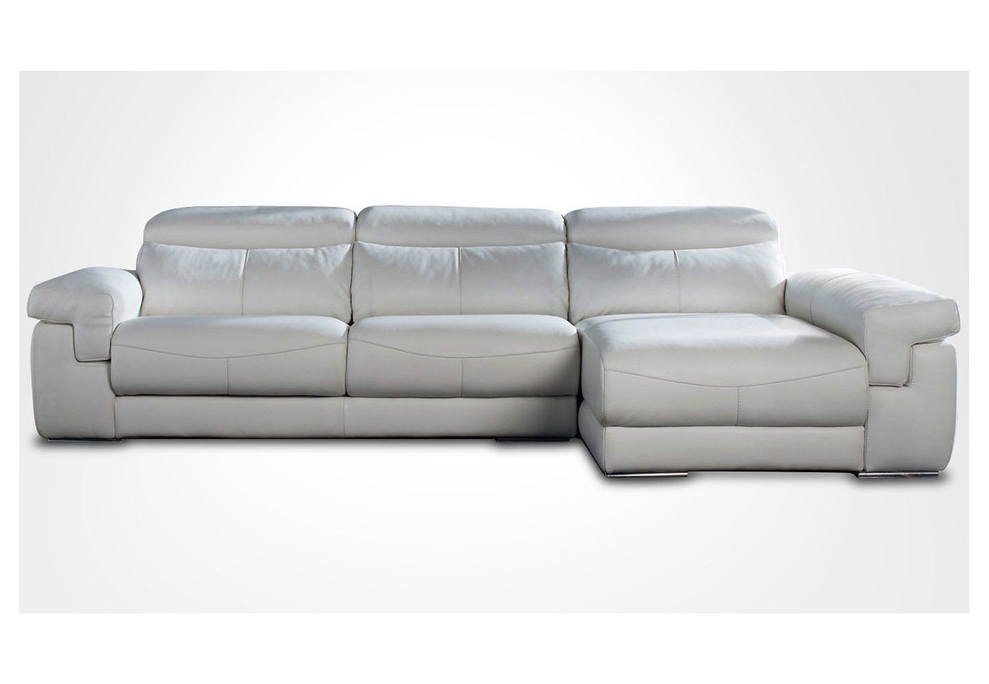 Sofas Chaise Longue Piel Autentica Genuina - Asientos Deslizantes