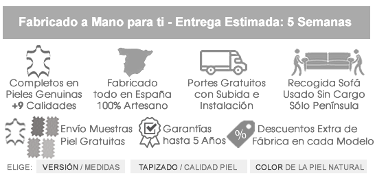 Sofás de piel hechos a mano