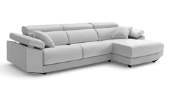 Chaise Longue Piel de Lujo Natural Asientos Deslizantees