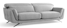 SOFA DE PIEL NATURAL CON ASIENTOS DESLIZANTES CARRO