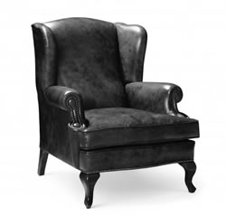 SOFA 2PLAZASA OREJERO PIEL SILLON ESTILO INGLES