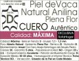 Piel Vaca Anilina Plena Flor Natural Máxima-D