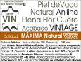 Piel Vaca Plena Flor Natural Vintage-VIN