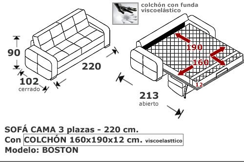 (175) Sofa Cama 220cm