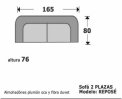 (157) Sofa 2P 165cm