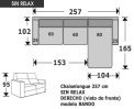 (207) ChaiseLongue 257cm DCHO. SIN RELAX