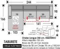 (209) ChaiseLongue 244cm IZDO 2 Relax