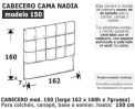 (260) Cabecero mod. 150 de 162cm 