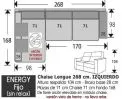 (262) ChaiseLongue 268cm IZDO Fijo