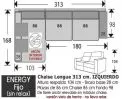 (262) ChaiseLongue 313cm IZDO Fijo