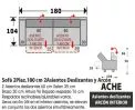 (101) Sofá 2plazas 180cm Astos Desliz