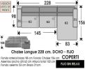 (302) ChaiseLongue 228 cm. DCHO - FIJA