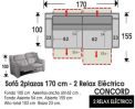 (303) Sofá 2plazas 170cm - 2 Relax