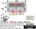 (307) Sofá 204cm 4 Motores Asientos y Respaldos