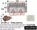 (309) Sofá 3plazas 220cm.2 Relax eléctrico