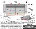 (314) Sofá 176cm. Relax Dos Motores