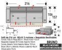 (314) Sofá 216cm. Relax Dos Motores