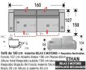 (317) Sofá 160cm. Relax Motor-Resp.Abatibles