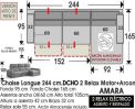 (321) Chaise Longue 244cm. DCHO-RELAX+Arcón