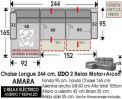 (321) Chaise Longue 244cm. IZDO-RELAX+Arcón