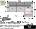 (321) ChaiseLongue 304cm DCHO-FIJO+Arcón