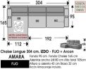 (321) ChaiseLongue 304cm IZDO-FIJO+Arcón