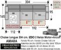 (321) ChaiseLongue 304cm IZDO-RELAX+Arcon