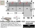 (322) ChaiseLongue 278cm DCHO-Fijo+Abatibles