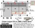 (322) ChaiseLongue 278cm IZDO-Relax-Motor