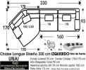 (323) Chaiselongue 330cm IZDO - Curvo