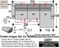 (324) ChaiseLongue 326cm DCHO Desliz. Carro