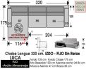 (325) ChaiseLongue 320cm IZDO-Fijo+Arcón