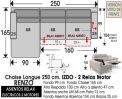 (326) ChaiseLongue 250cm IZDO-Relax 2Motor