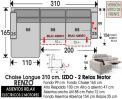 (326) ChaiseLongue 310cm. IZDO-Relax 2Motores